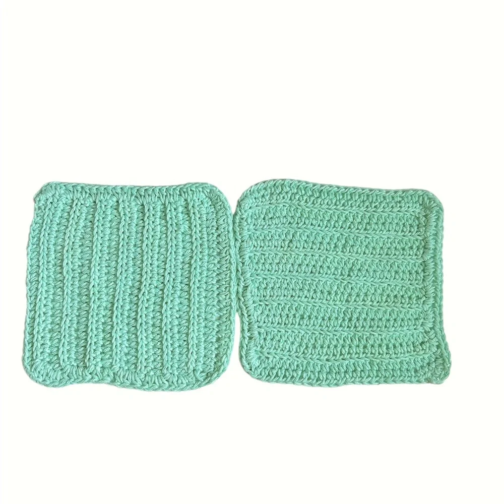 HAND CRAFTED Crocheted Colorful 100% Cotton All Purpose Wash or Dish Cloths